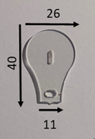 40mm Spoonbill Polycarbonate Bib - 1.5mm Thick