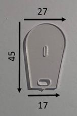 45mm Standard Polycarbonate Bib - 1.5mm Thick