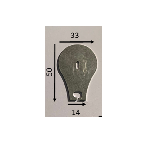 50mm Spoonbill Aluminium Bib - 1.2mm Thick