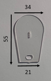 55mm Standard Polycarbonate Bib - 1.5mm Thick