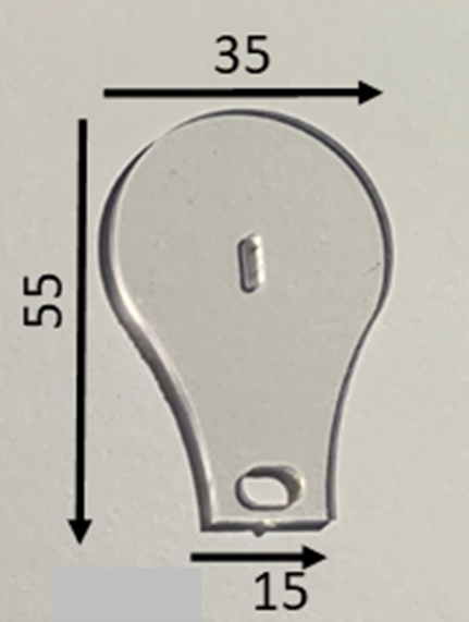 55mm Spoonbill Polycarbonate Bib - 1.5mm Thick