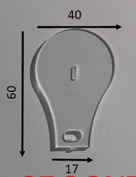 60mm Spoonbill Polycarbonate Bib - 1.5mm Thick