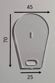 70mm Standard Polycarbonate Bib - 2mm Thick