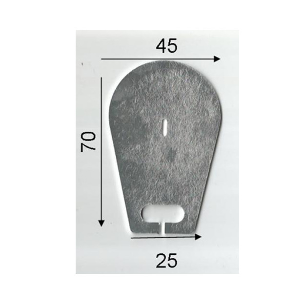 70mm Standard Aluminium Bib - 1.6mm Thick