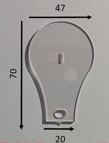 70mm Spoonbill Polycarbonate Bib - 2mm Thick