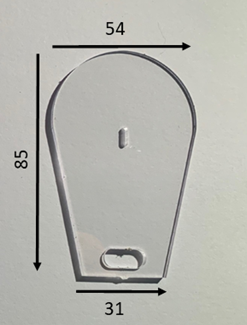 85mm Standard Polycarbonate Bib - 2mm Thick