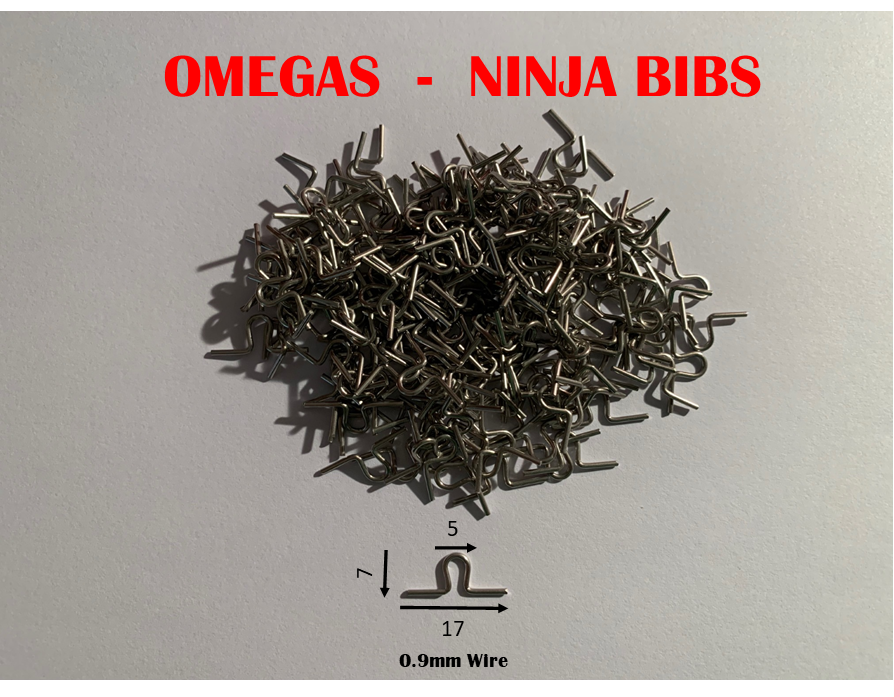 0.9mm Wire Omega Clips